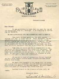 Slingerland Letter